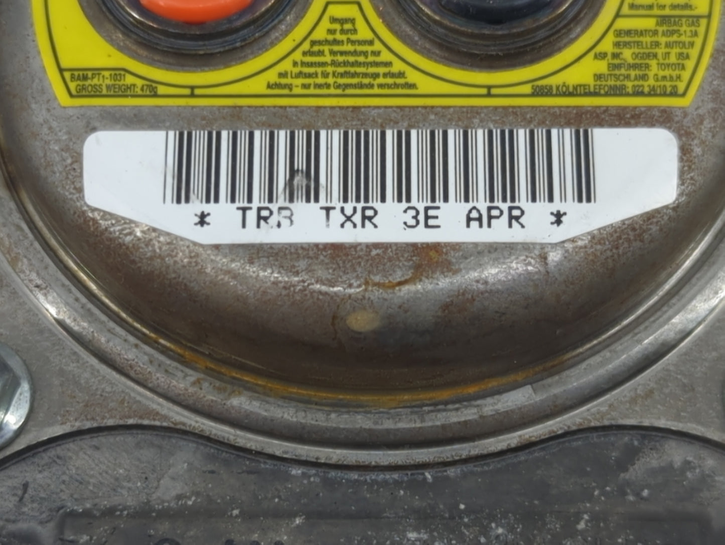 2007 Toyota Solara Air Bag Driver Left Steering Wheel Mounted P/N:BAM-PT1-1031 Fits OEM Used Auto Parts - Oemusedautoparts1.