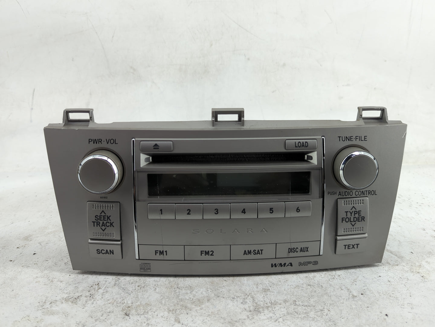 2007-2008 Toyota Solara Radio AM FM Cd Player Receiver Replacement P/N:86120-06430 28059967, AD1802 Fits Fits 2007 2008 OEM 