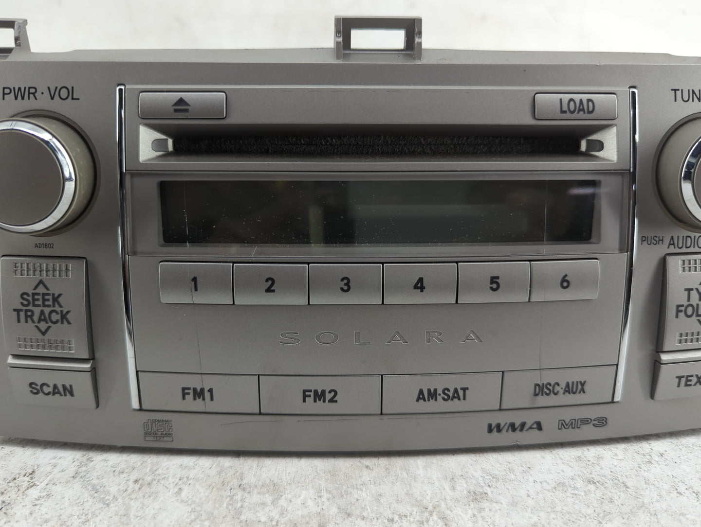 2007-2008 Toyota Solara Radio AM FM Cd Player Receiver Replacement P/N:86120-06430 28059967, AD1802 Fits Fits 2007 2008 OEM 