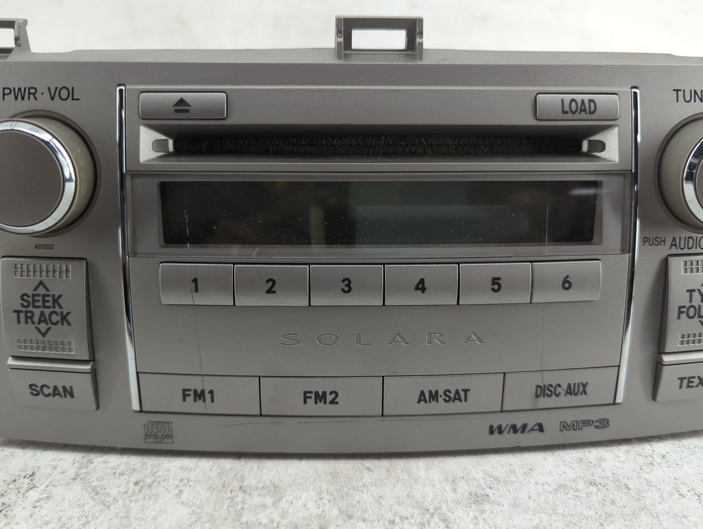2007-2008 Toyota Solara Radio AM FM Cd Player Receiver Replacement P/N:86120-06430 28059967, AD1802 Fits Fits 2007 2008 OEM 