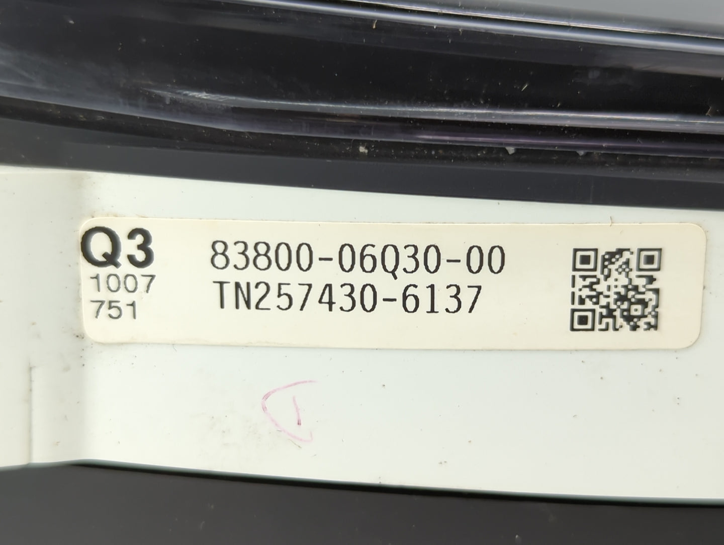 2007-2008 Toyota Solara Instrument Cluster Speedometer Gauges P/N:83800-06Q30-00 Fits Fits 2007 2008 OEM Used Auto Parts - O