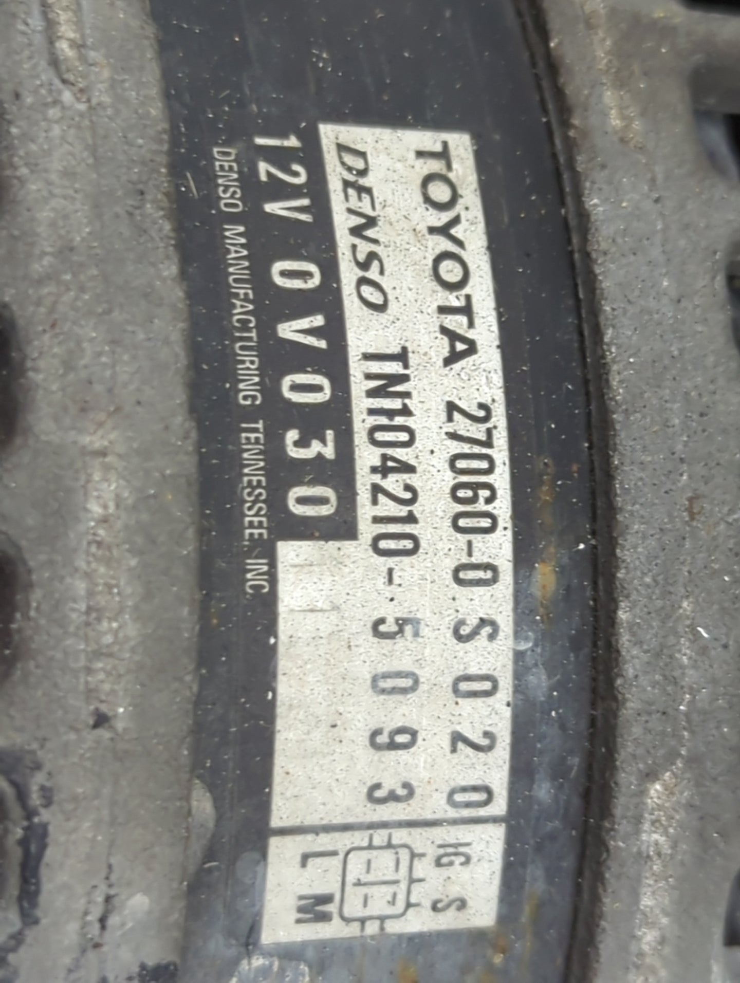 2007-2021 Toyota Tundra Alternator Replacement Generator Charging Assembly Engine OEM P/N:27060-0S020 Fits OEM Used Auto Par