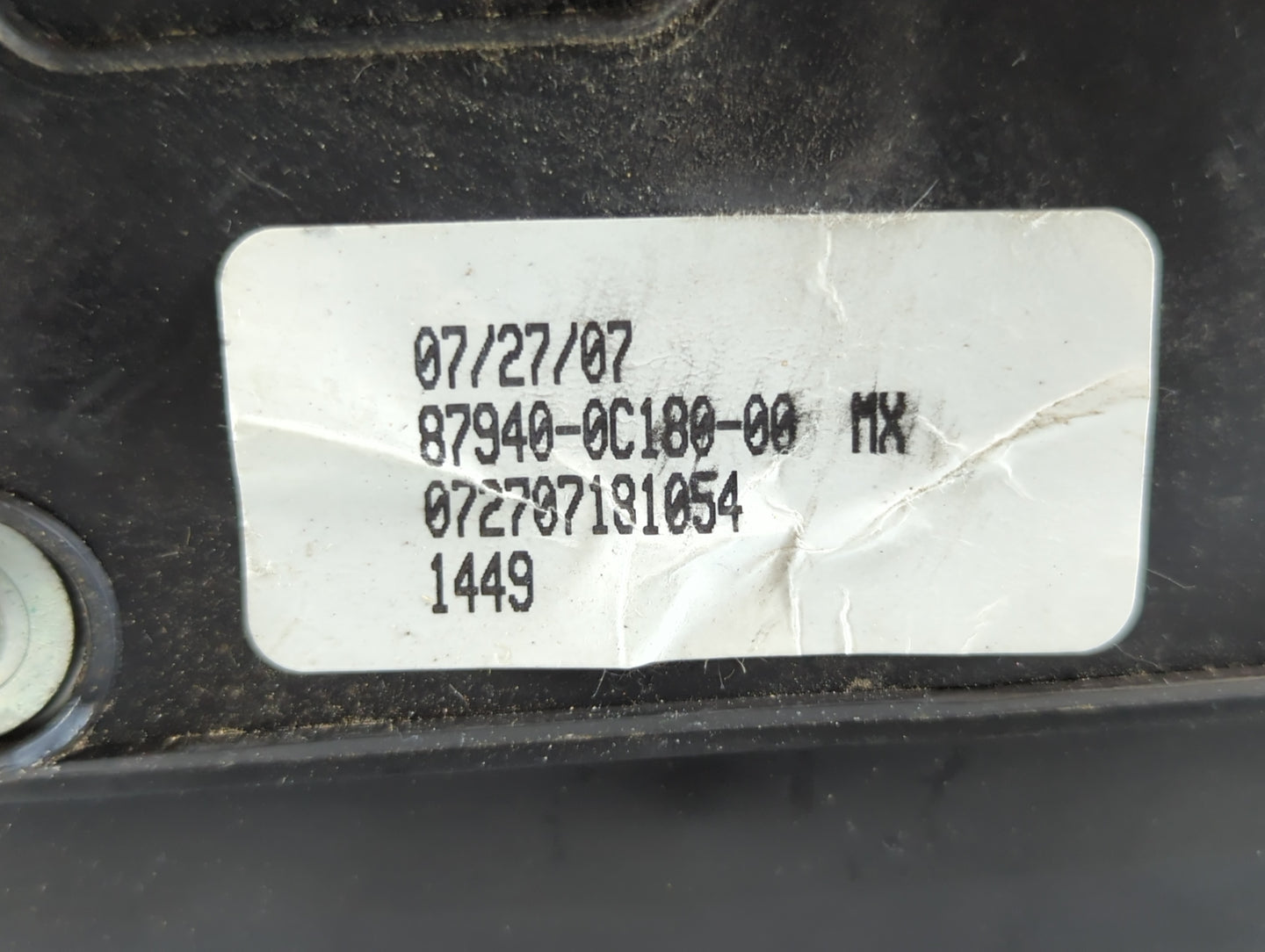 2007-2012 Toyota Tundra Driver Left Side View Manual Door Mirror - Oemusedautoparts1.com