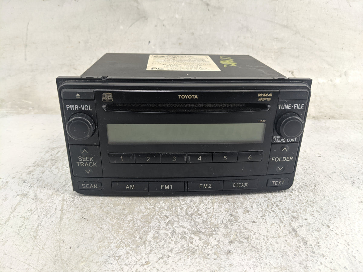 2006-2008 Toyota Yaris Radio AM FM Cd Player Receiver Replacement P/N:86120-52490 PE801771 Fits Fits 2006 2007 2008 OEM Used
