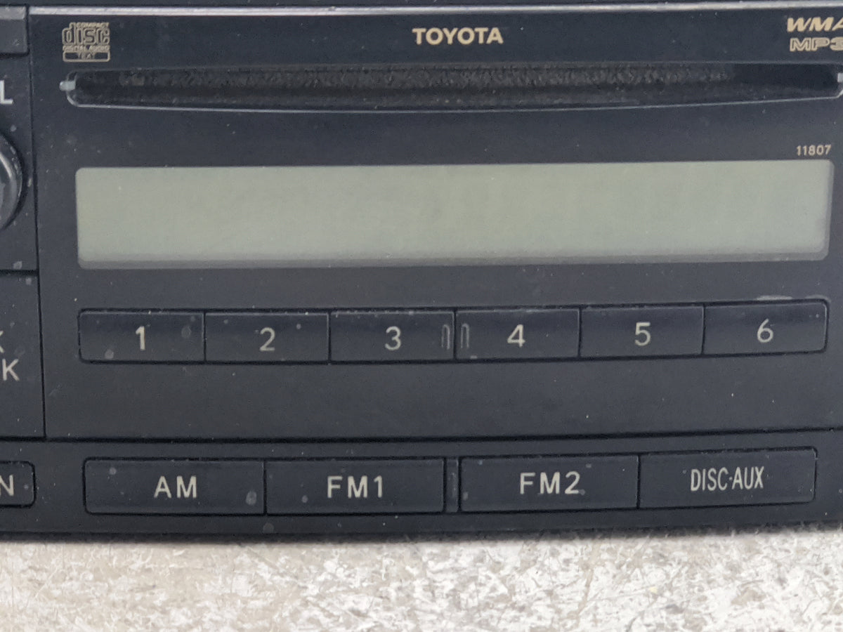 2006-2008 Toyota Yaris Radio AM FM Cd Player Receiver Replacement P/N:86120-52490 PE801771 Fits Fits 2006 2007 2008 OEM Used