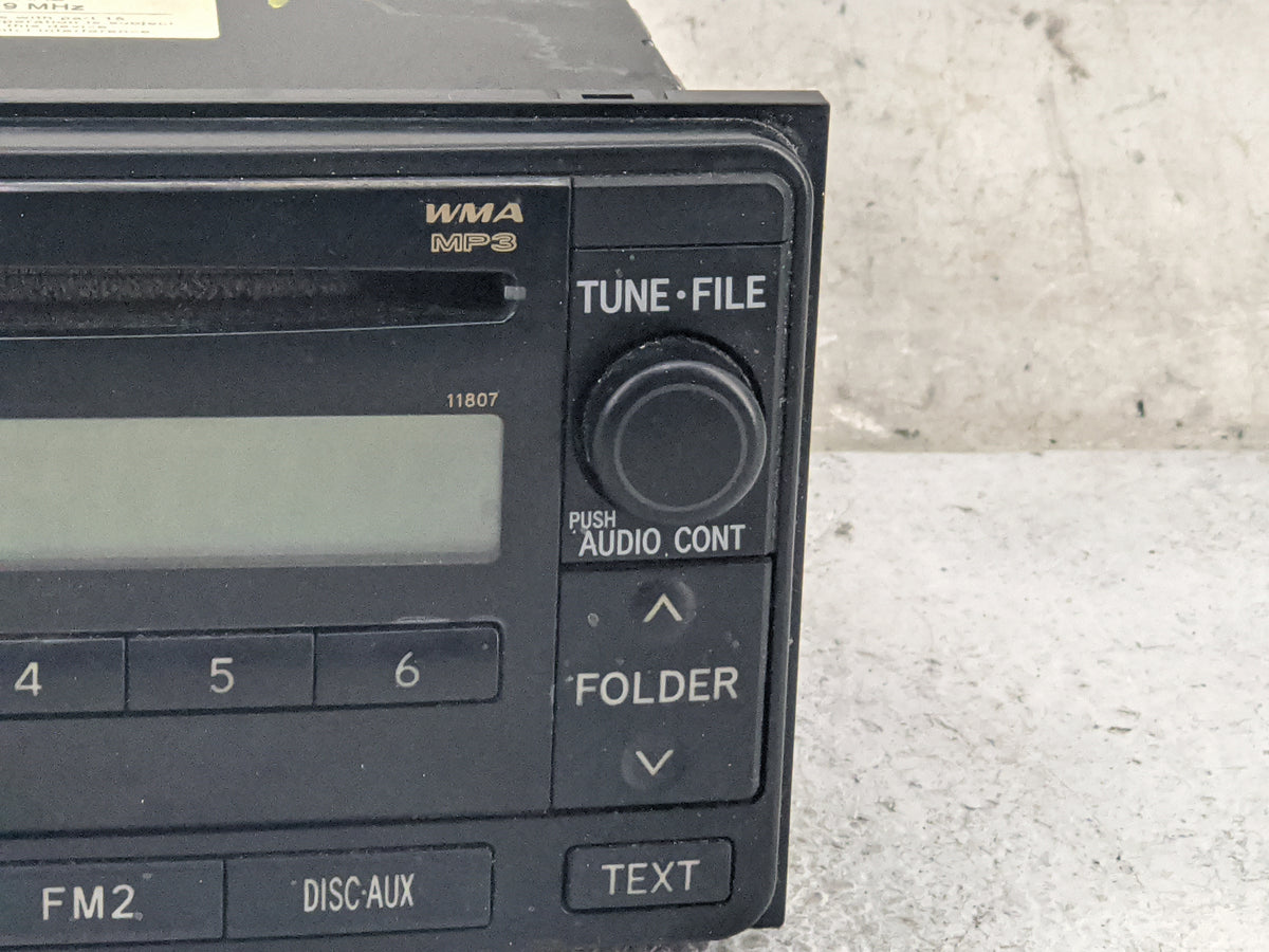 2006-2008 Toyota Yaris Radio AM FM Cd Player Receiver Replacement P/N:86120-52490 PE801771 Fits Fits 2006 2007 2008 OEM Used