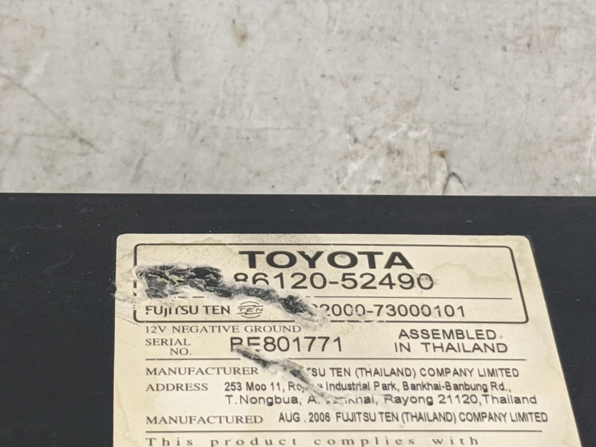 2006-2008 Toyota Yaris Radio AM FM Cd Player Receiver Replacement P/N:86120-52490 PE801771 Fits Fits 2006 2007 2008 OEM Used