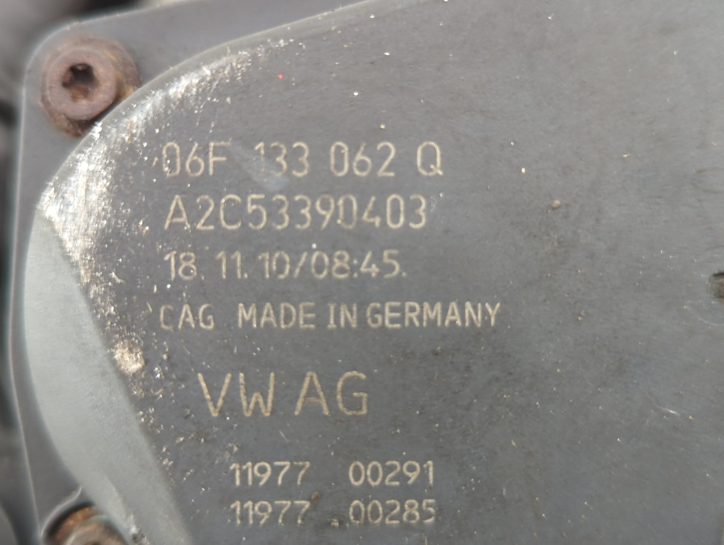 2007-2016 Volkswagen Eos Throttle Body P/N:06F 133 062 G 06F 133 062 Q Fits OEM Used Auto Parts - Oemusedautoparts1.com