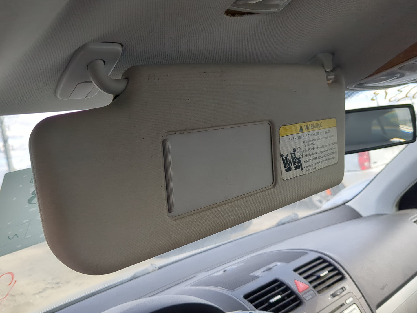 2007-2010 Volkswagen Jetta Sun Visor Shade Replacement Driver Left Mirror Fits Fits 2007 2008 2009 2010 OEM Used Auto Parts 