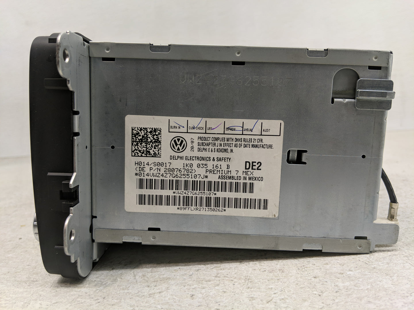 2006-2009 Volkswagen Jetta Radio AM FM Cd Player Receiver Replacement P/N:1K0035161B Fits Fits 2006 2007 2008 2009 OEM Used 