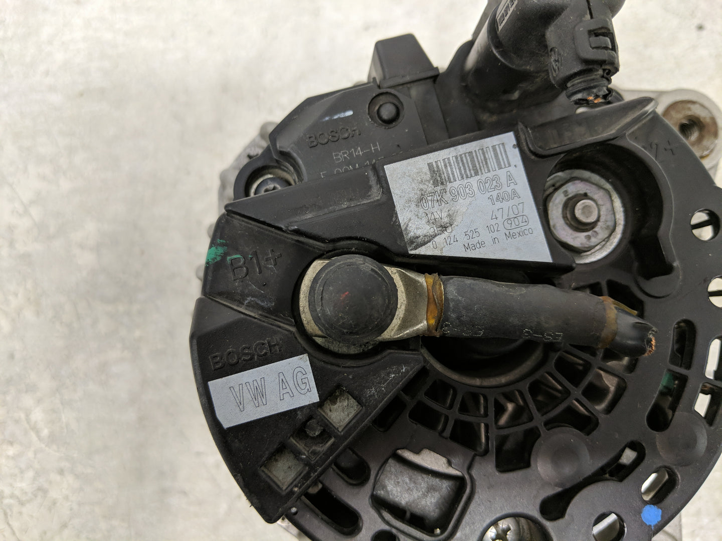 2005-2014 Volkswagen Jetta Alternator Replacement Generator Charging Assembly Engine OEM P/N:07K 903 023 A Fits OEM Used Aut