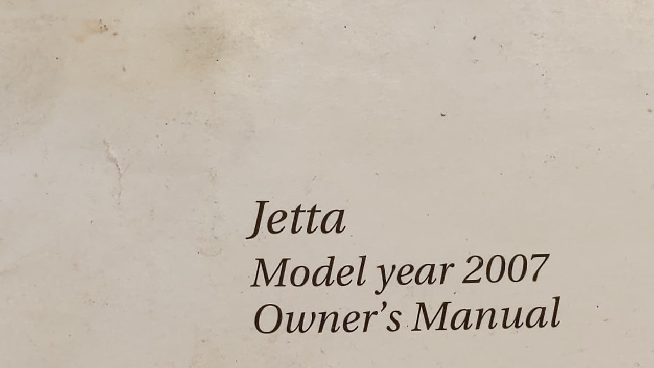 2007 Volkswagen Jetta Owners Manual Book Guide OEM Used Auto Parts - Oemusedautoparts1.com