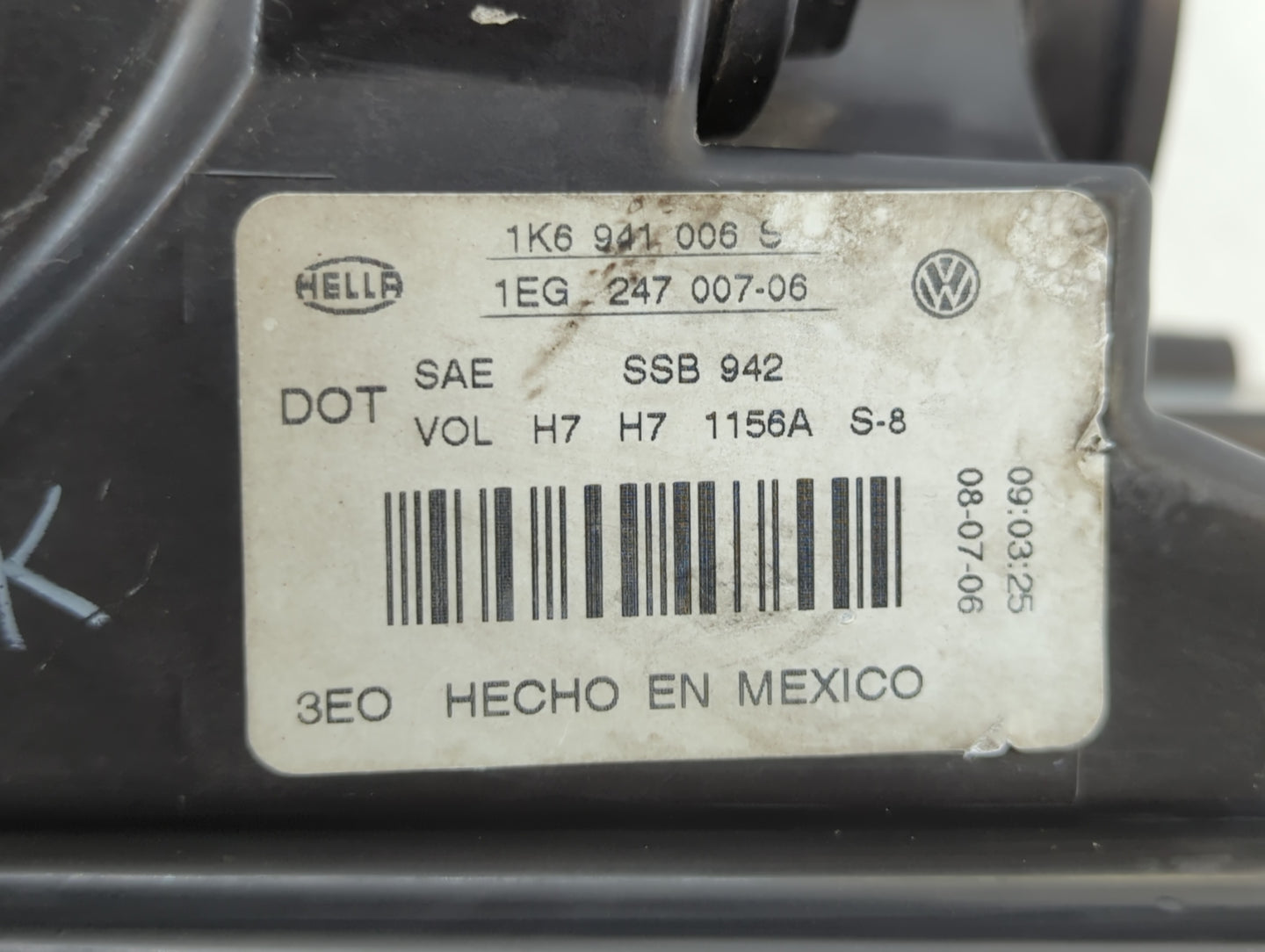 2007-2007 Volkswagen Jetta Passenger Right Oem Head Light Headlight Lamp - Oemusedautoparts1.com