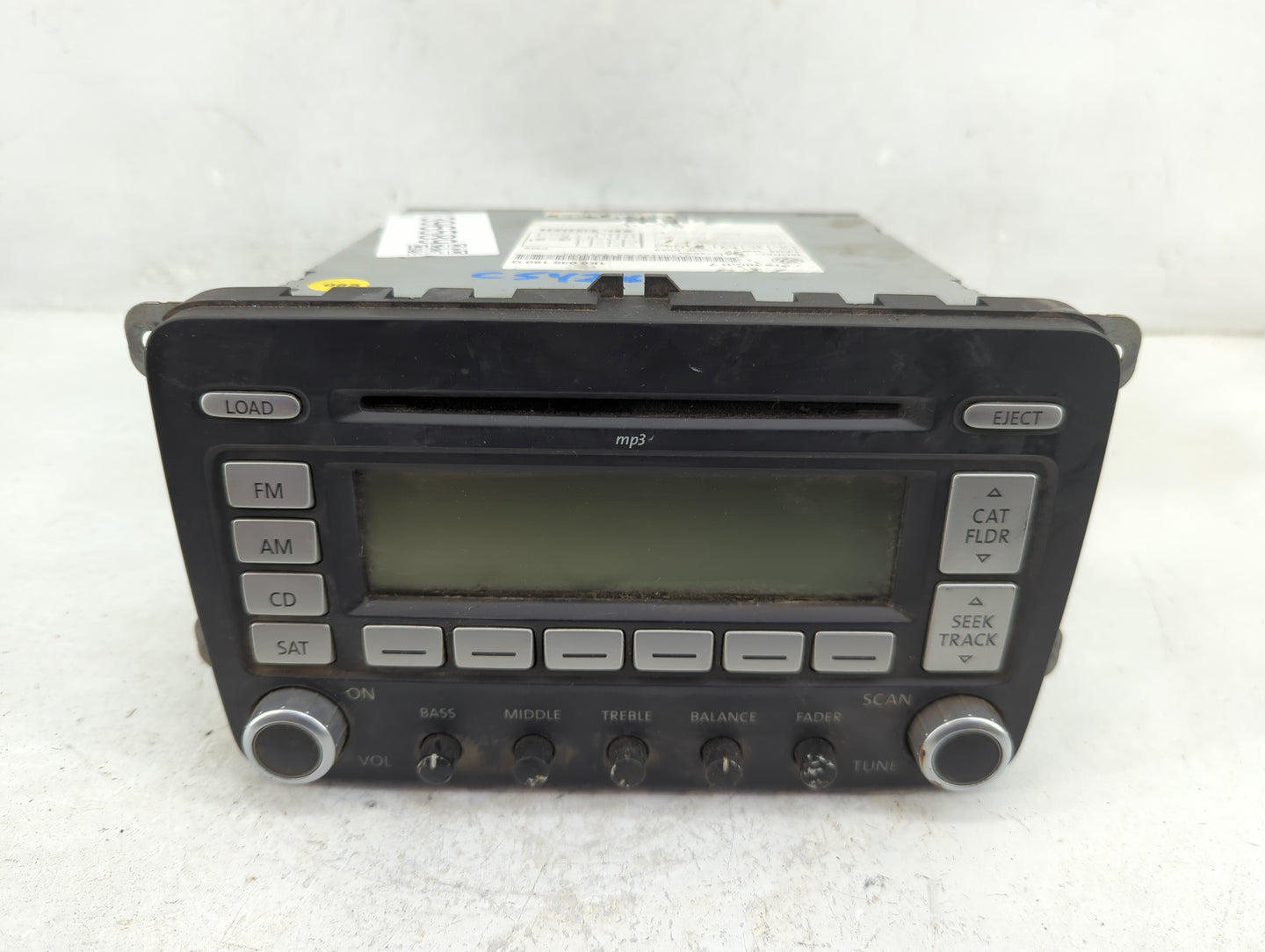 2007 Volkswagen Passat Radio AM FM Cd Player Receiver Replacement P/N:1K0035180G Fits Fits 2006 2008 2009 OEM Used Auto Part