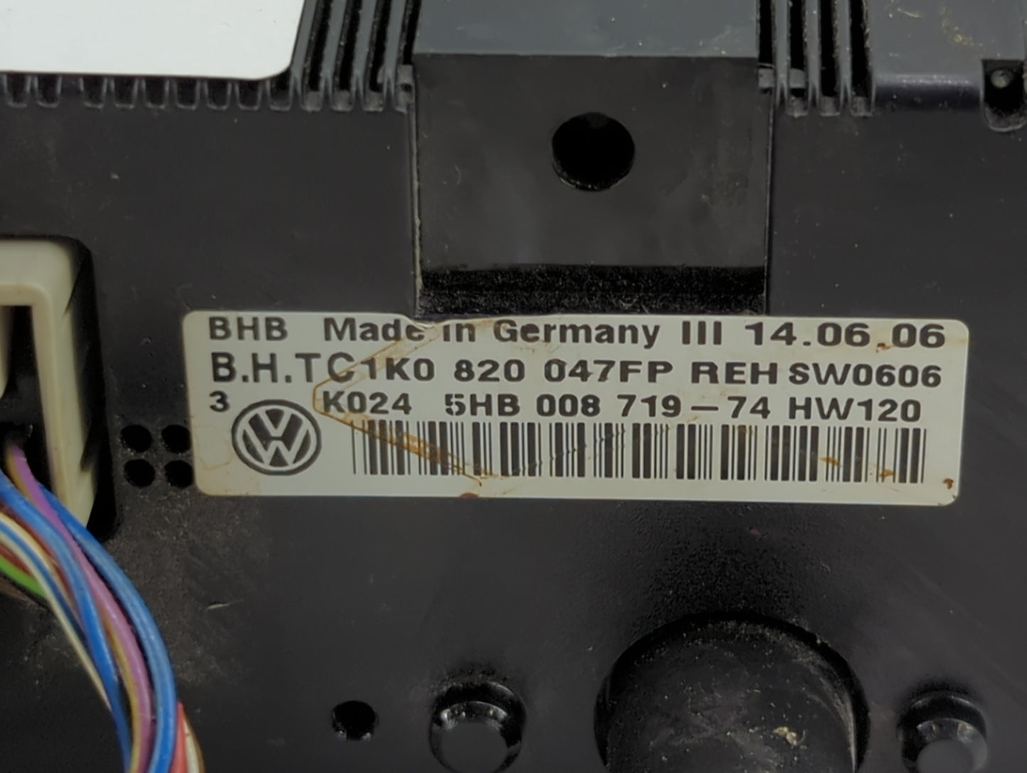 2007 Volkswagen Passat Climate Control Module Temperature AC/Heater Replacement P/N:1K0820047FP 5HB00871974 Fits OEM Used Au