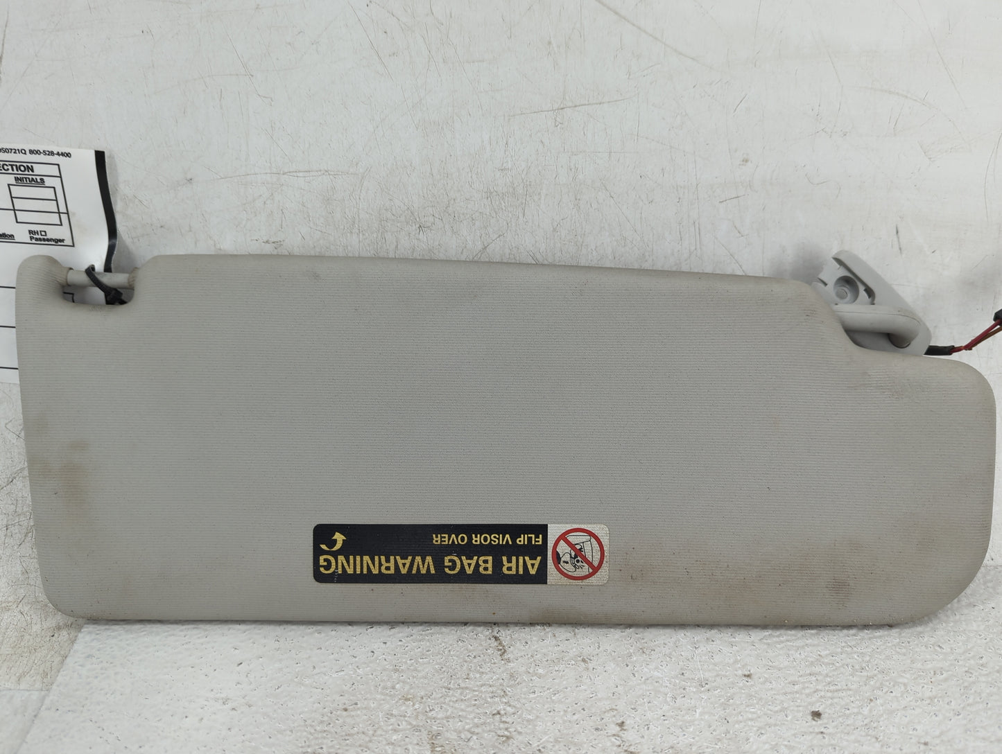 2006-2010 Volkswagen Passat Sun Visor Shade Replacement Driver Left Mirror Fits OEM Used Auto Parts - Oemusedautoparts1.com