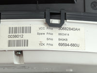 2007 Volvo S80 Instrument Cluster Speedometer Gauges P/N:30682840AH Fits OEM Used Auto Parts - Oemusedautoparts1.com