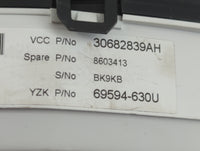 2007 Volvo S80 Instrument Cluster Speedometer Gauges P/N:69594-630U 8603413, 30682839AH Fits OEM Used Auto Parts - Oemusedau
