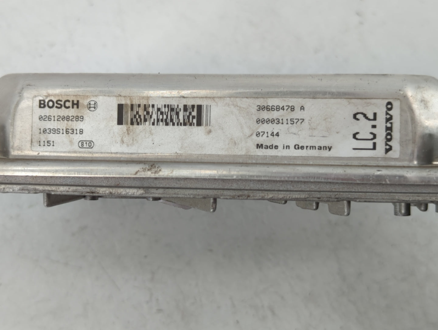 2007 Volvo V60 PCM Engine Control Computer ECU ECM PCU OEM P/N:30668478 A Fits Fits 2008 2009 2010 OEM Used Auto Parts - Oem