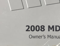 2008 Acura Mdx Owners Manual Book Guide OEM Used Auto Parts - Oemusedautoparts1.com