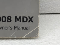 2008 Acura Mdx Owners Manual Book Guide OEM Used Auto Parts - Oemusedautoparts1.com