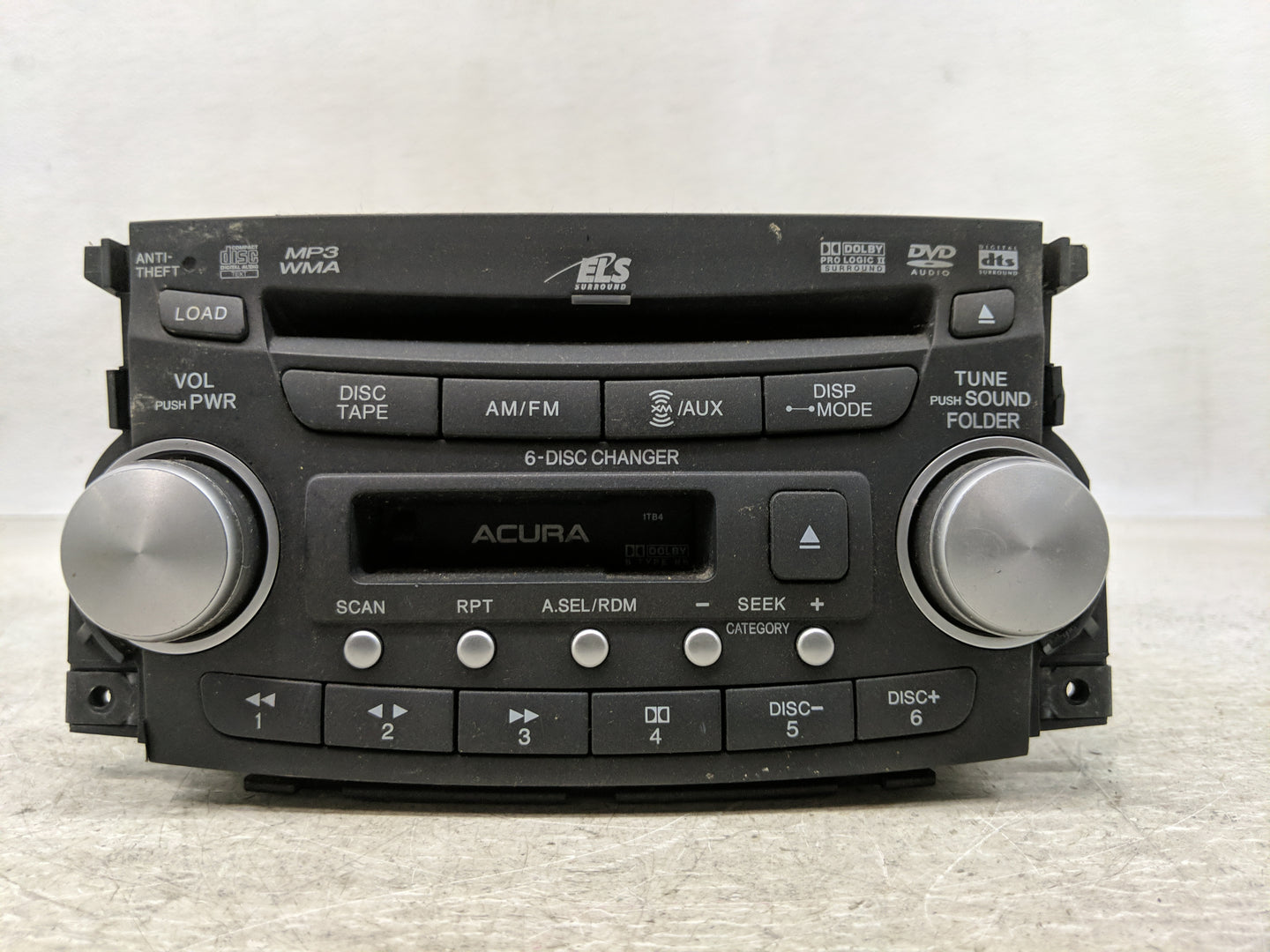 2007-2008 Acura Tl Radio AM FM Cd Player Receiver Replacement P/N:39100-SEP-A100 Fits Fits 2007 2008 OEM Used Auto Parts - O