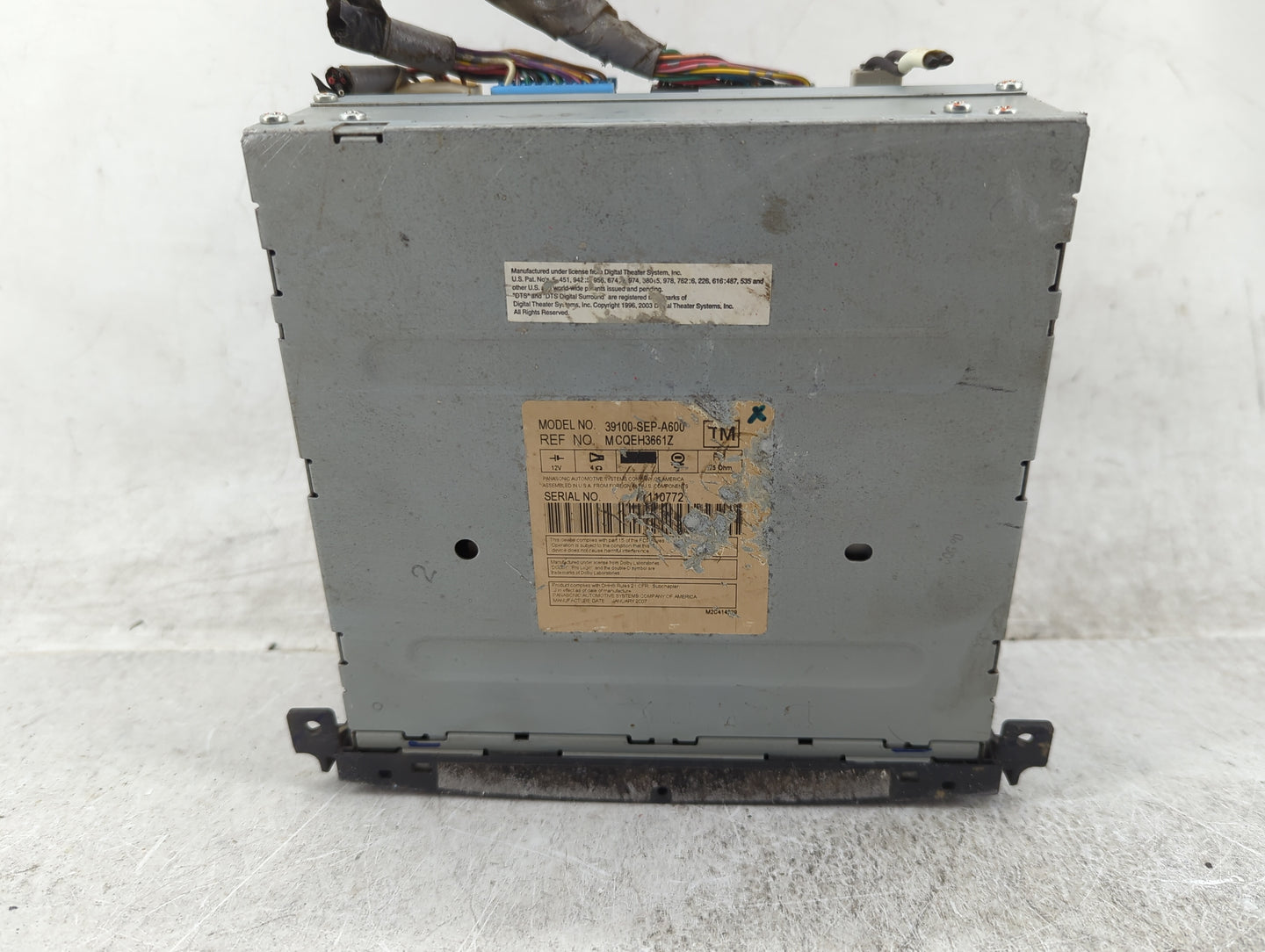 2007-2008 Acura Tl Radio AM FM Cd Player Receiver Replacement P/N:39100-SEP-A600 MCQEH3661Z Fits Fits 2007 2008 OEM Used Aut