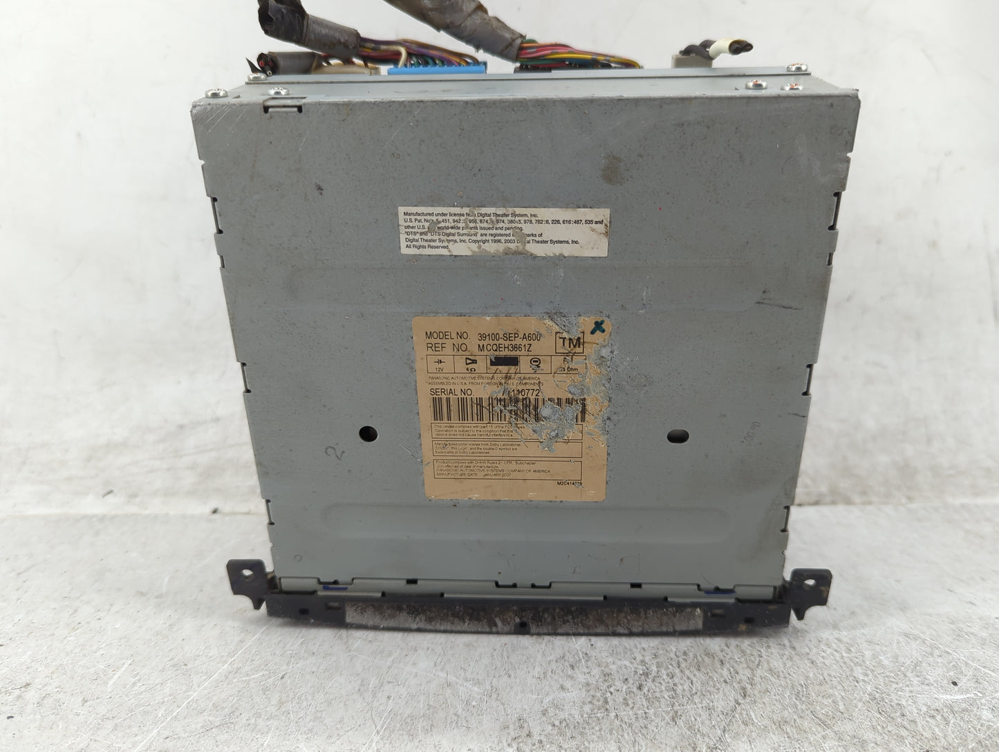 2007-2008 Acura Tl Radio AM FM Cd Player Receiver Replacement P/N:39100-SEP-A600 MCQEH3661Z Fits Fits 2007 2008 OEM Used Aut