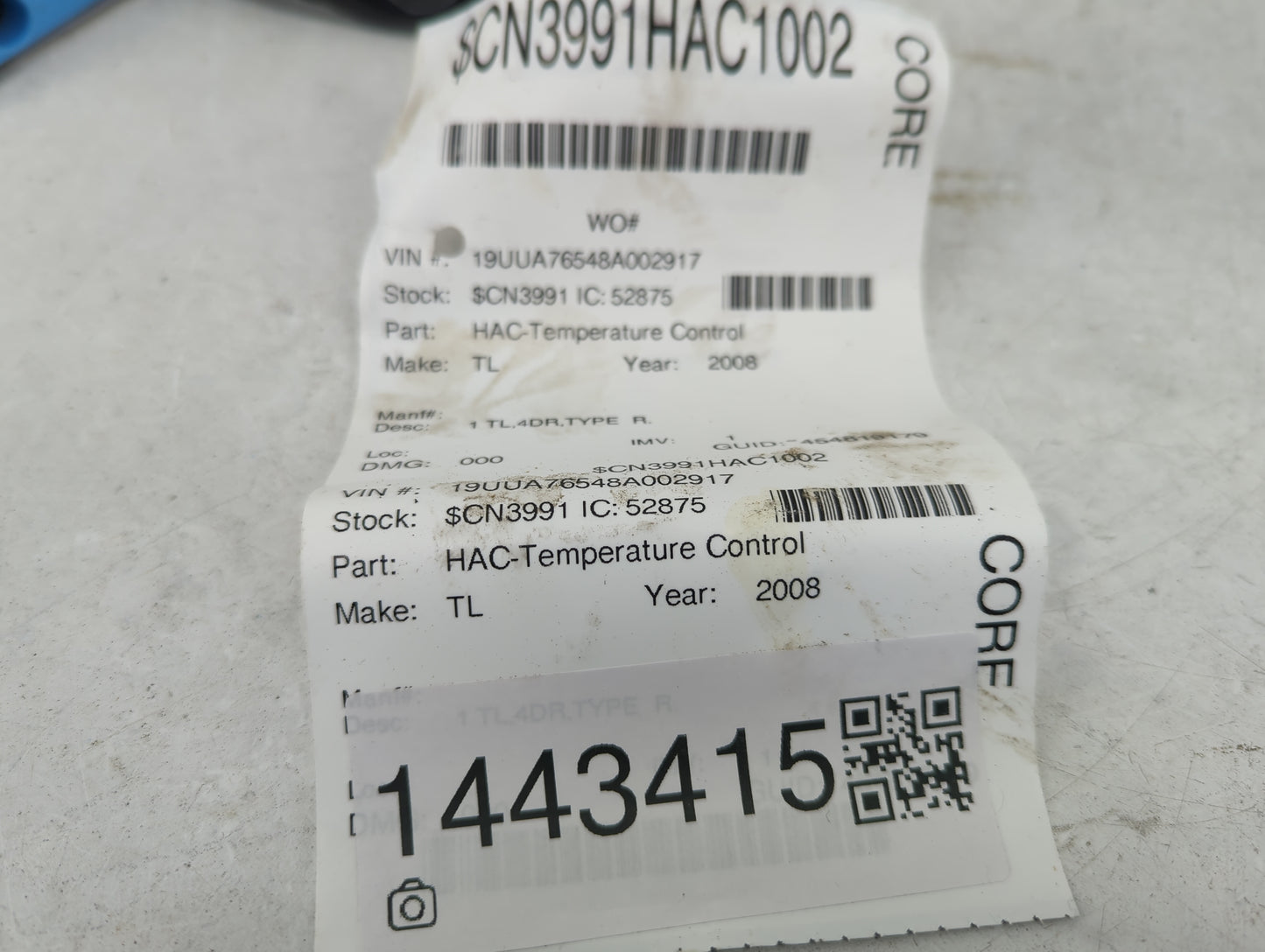 2004-2008 Acura Tl Climate Control Module Temperature AC/Heater Replacement Fits Fits 2004 2005 2006 2007 2008 OEM Used Auto
