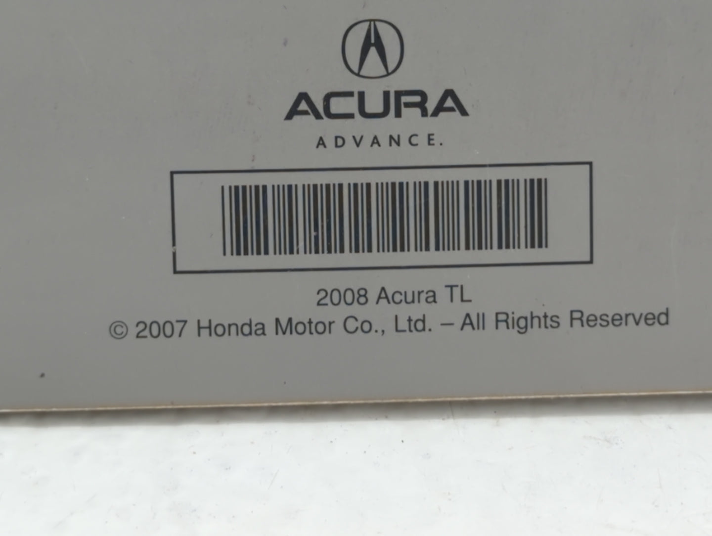 2008 Acura Tl Owners Manual Book Guide OEM Used Auto Parts - Oemusedautoparts1.com