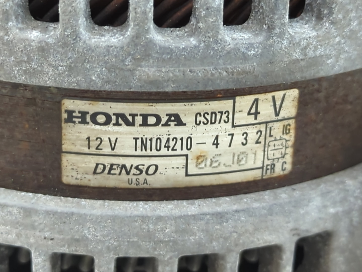 2006-2008 Acura Tsx Alternator Replacement Generator Charging Assembly Engine OEM P/N:TN104210-4732 Fits OEM Used Auto Parts