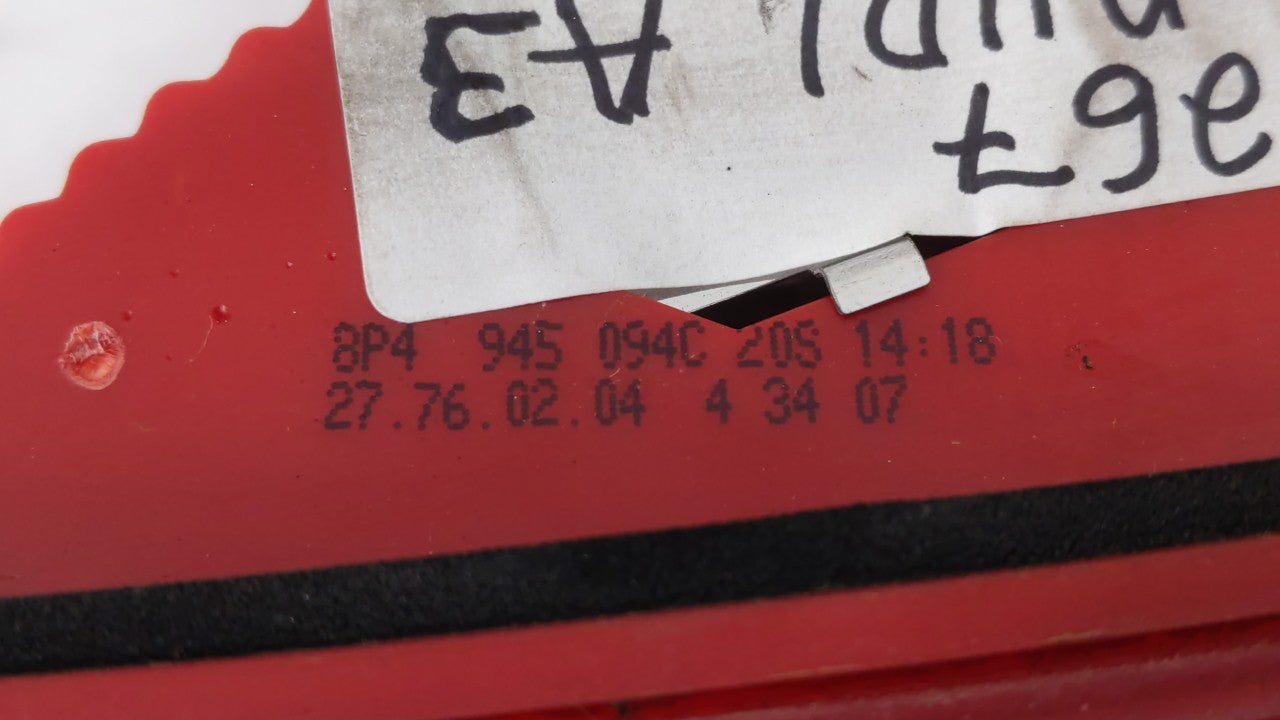 2006-2008 Audi A3 Tail Light Assembly Passenger Right OEM P/N:8P4945094C 8P4 945 094C Fits Fits 2006 2007 2008 OEM Used Auto