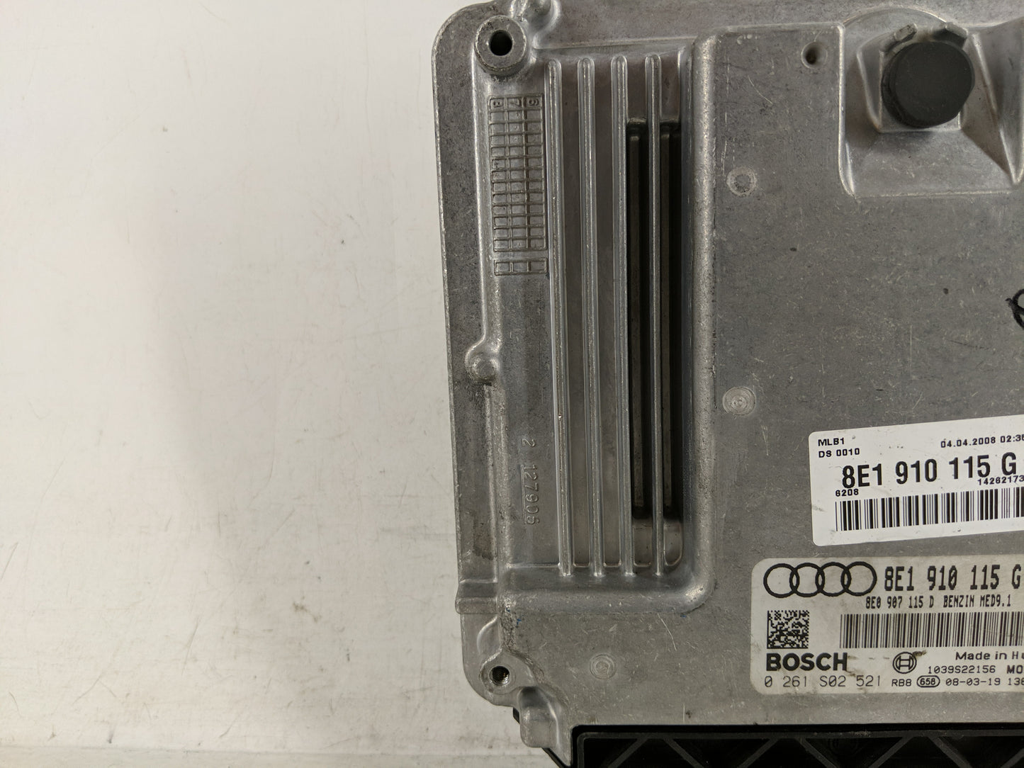 2008-2009 Audi A4 PCM Engine Control Computer ECU ECM PCU OEM P/N:8E1 910 115 G Fits Fits 2008 2009 OEM Used Auto Parts - Oe