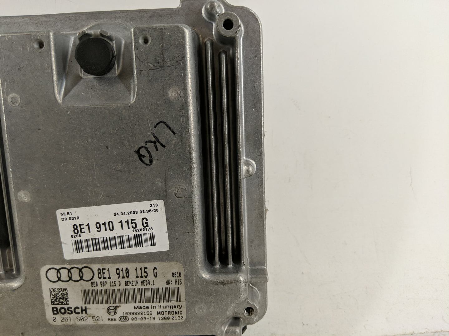 2008-2009 Audi A4 PCM Engine Control Computer ECU ECM PCU OEM P/N:8E1 910 115 G Fits Fits 2008 2009 OEM Used Auto Parts - Oe
