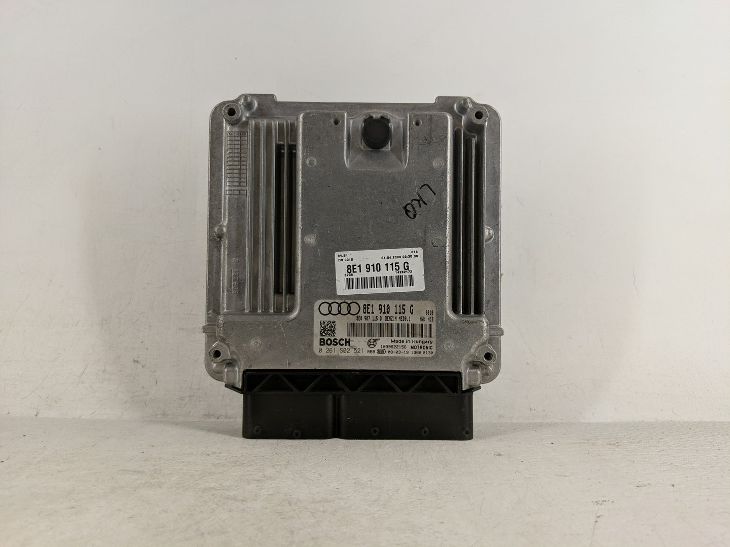 2008-2009 Audi A4 PCM Engine Control Computer ECU ECM PCU OEM P/N:8E1 910 115 G Fits Fits 2008 2009 OEM Used Auto Parts - Oe