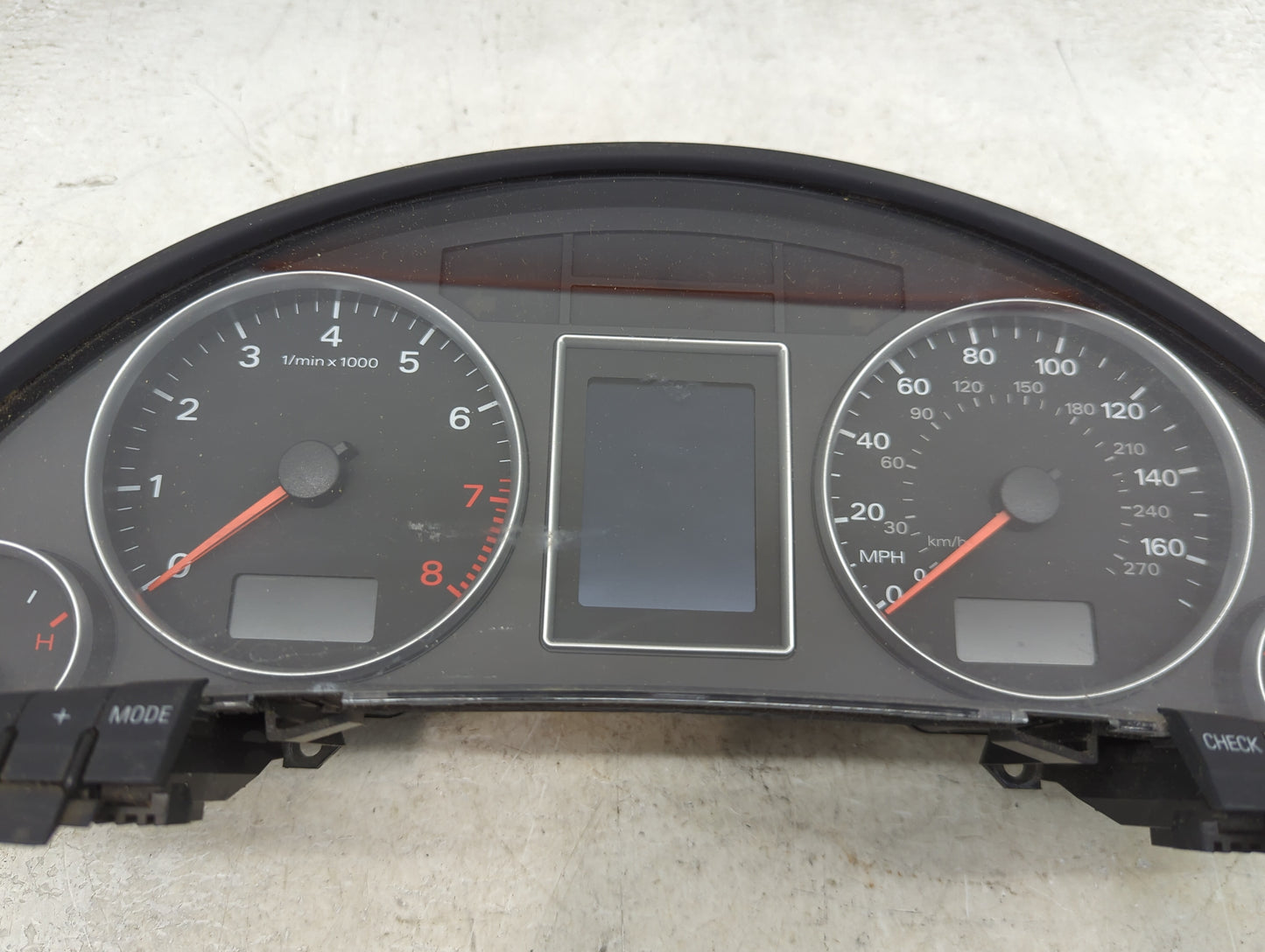 2006-2008 Audi A4 Instrument Cluster Speedometer Gauges Miles: Fits Fits 2006 2007 2008 OEM Used Auto Parts - Oemusedautopar