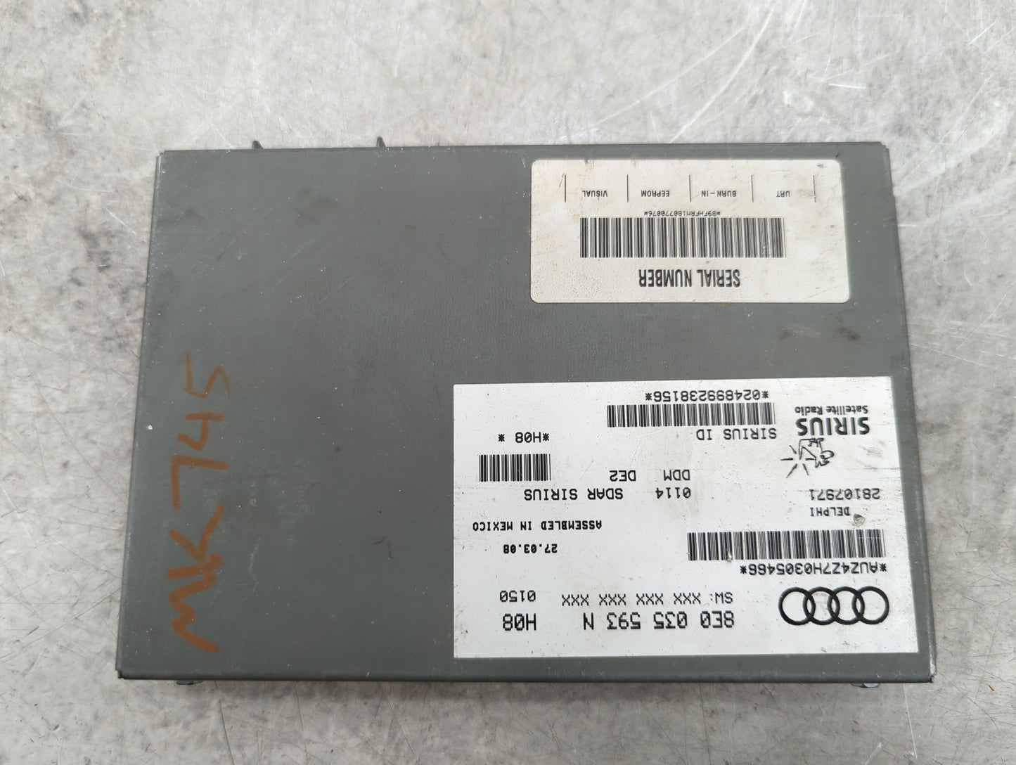 2006-2008 Audi A4 Radio AM FM Cd Player Receiver Replacement P/N:8E0035593N AUZ4Z7H0305466 Fits Fits 2006 2007 2008 2009 201