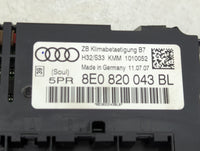 2005-2009 Audi A4 Climate Control Module Temperature AC/Heater Replacement P/N:8E0 820 043 BL Fits Fits 2005 2006 2007 2008 