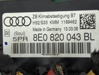 2005-2009 Audi A4 Climate Control Module Temperature AC/Heater Replacement P/N:8E0820043BL 8E0820043BLS Fits OEM Used Auto P