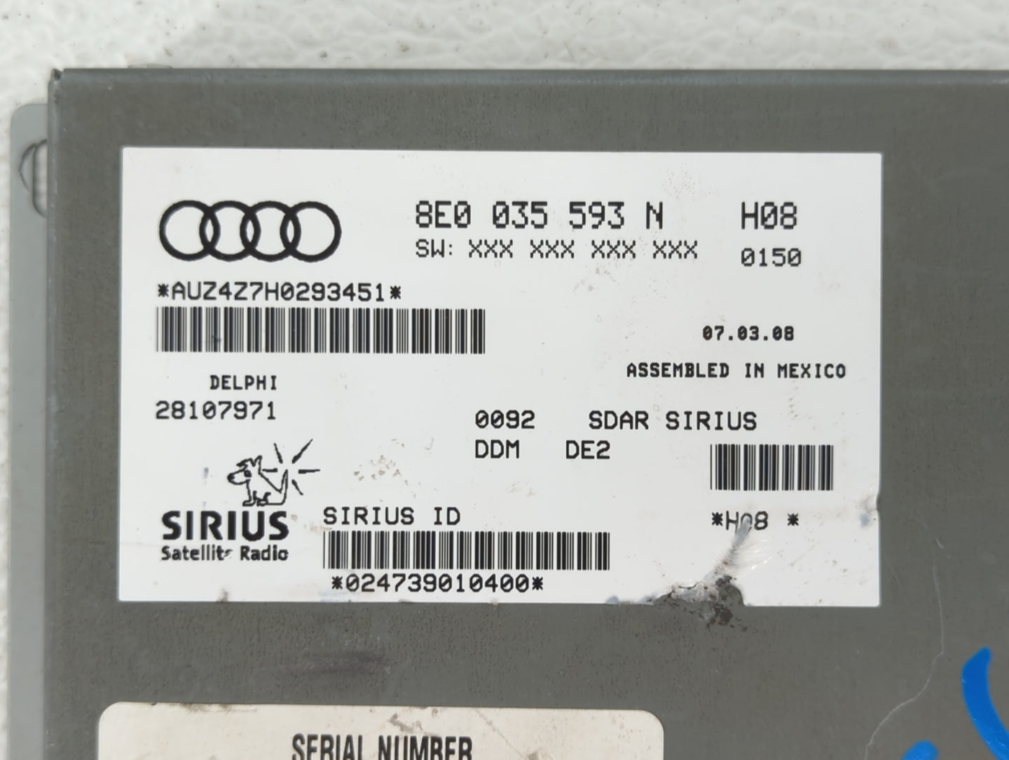 2005-2008 Audi A4 Am Fm Cd Player Radio Receiver - Oemusedautoparts1.com