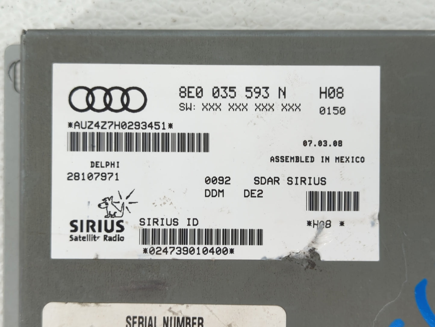 2005-2008 Audi A4 Am Fm Cd Player Radio Receiver - Oemusedautoparts1.com