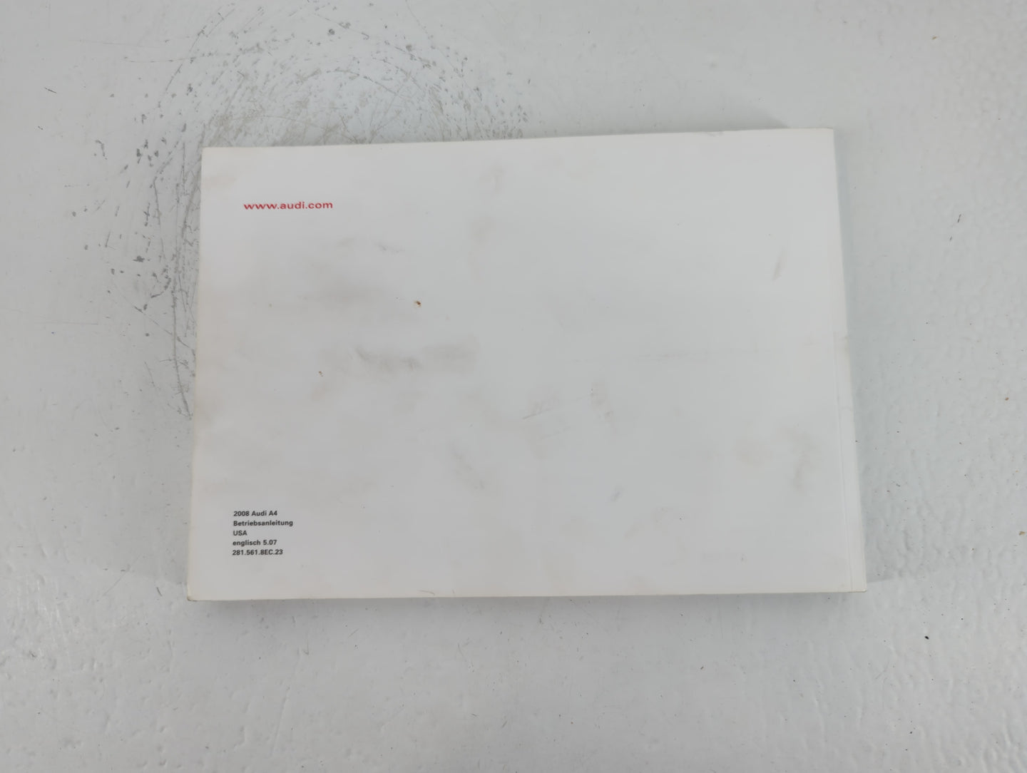 2008 Audi A4 Owners Manual Book Guide P/N:2815618EC23 OEM Used Auto Parts - Oemusedautoparts1.com