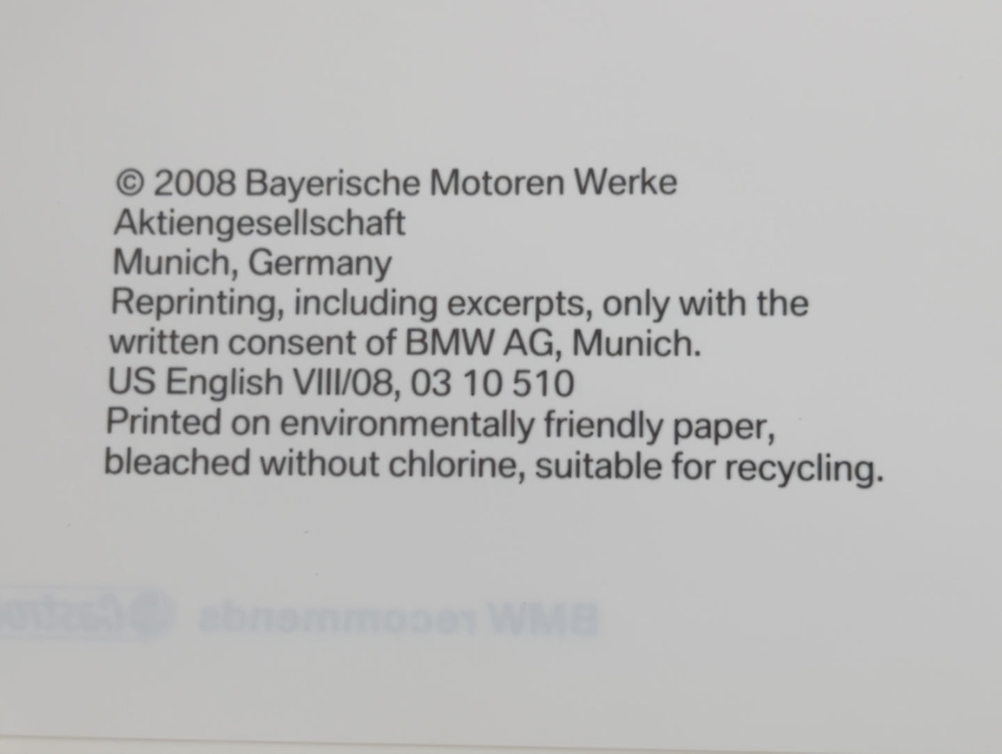 2008 Audi A4 Owners Manual Book Guide P/N:03 10 510 OEM Used Auto Parts - Oemusedautoparts1.com