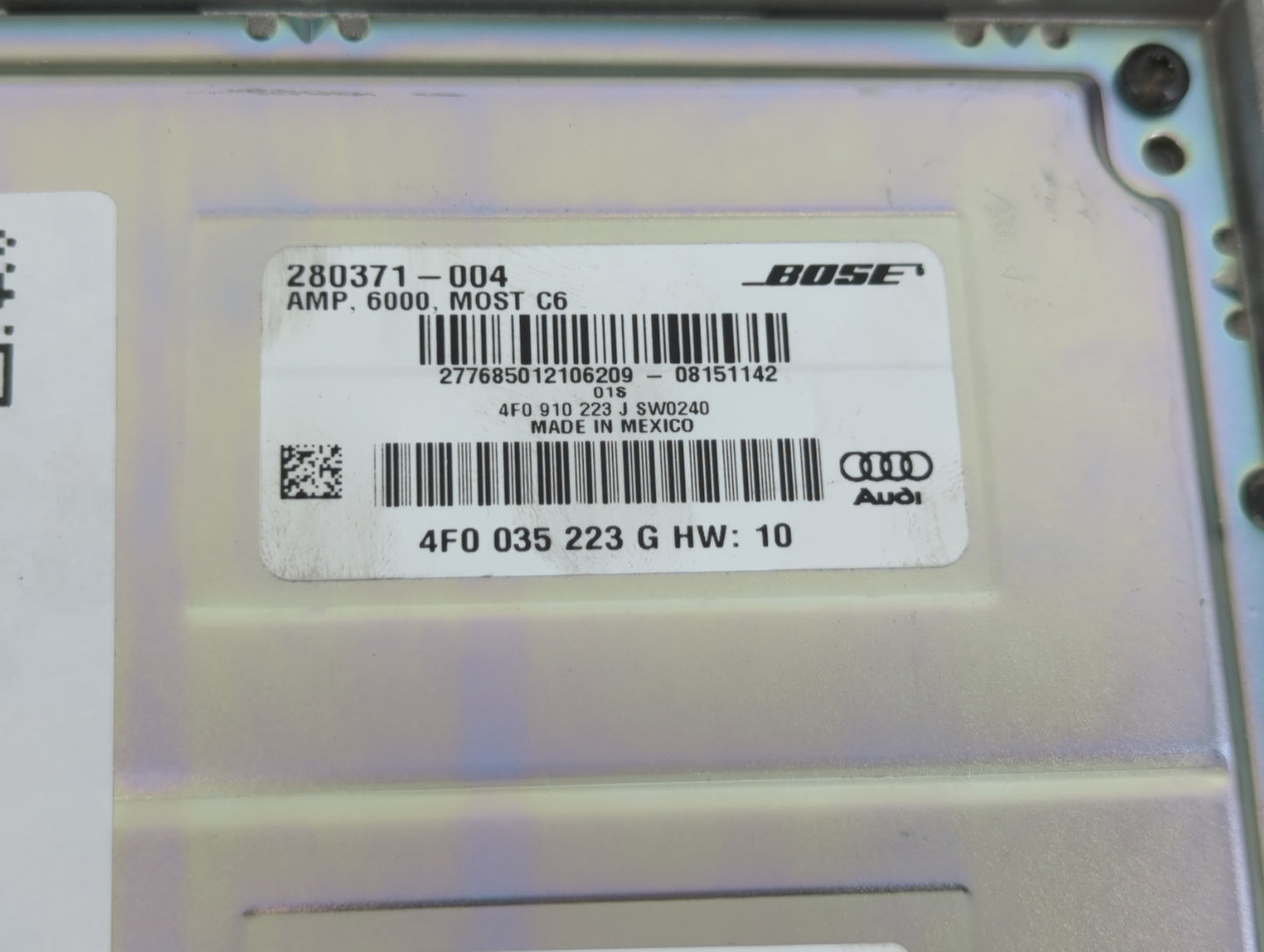 2007-2013 Audi A6 Radio AM FM Cd Player Receiver Replacement P/N:280371-004 Fits Fits 2007 2008 2009 2010 2011 2012 2013 OEM