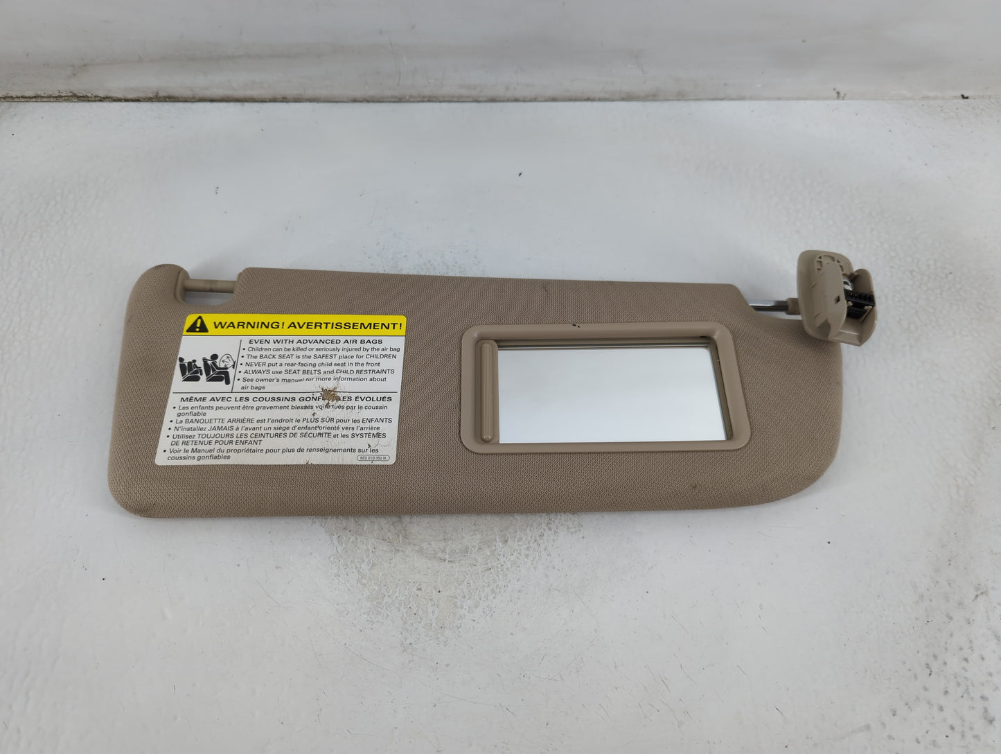 2005-2018 Audi A6 Sun Visor Shade Replacement Passenger Right Mirror Fits OEM Used Auto Parts - Oemusedautoparts1.com