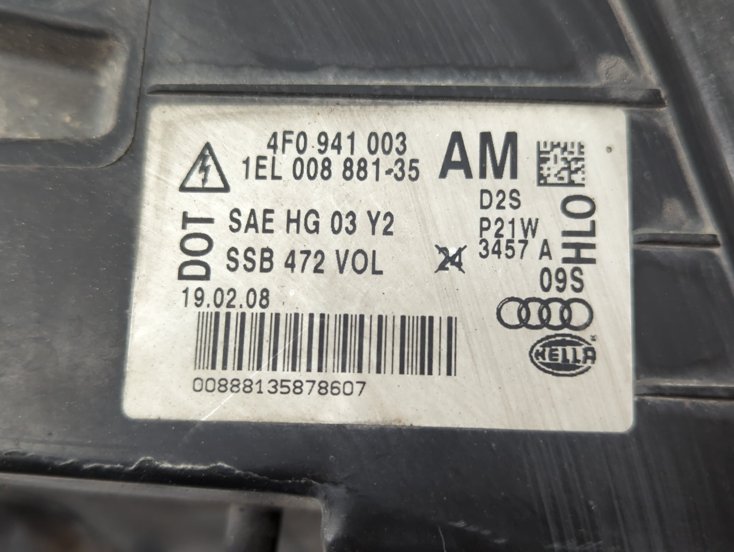 2005-2008 Audi A6 Passenger Right Oem Head Light Headlight Lamp - Oemusedautoparts1.com