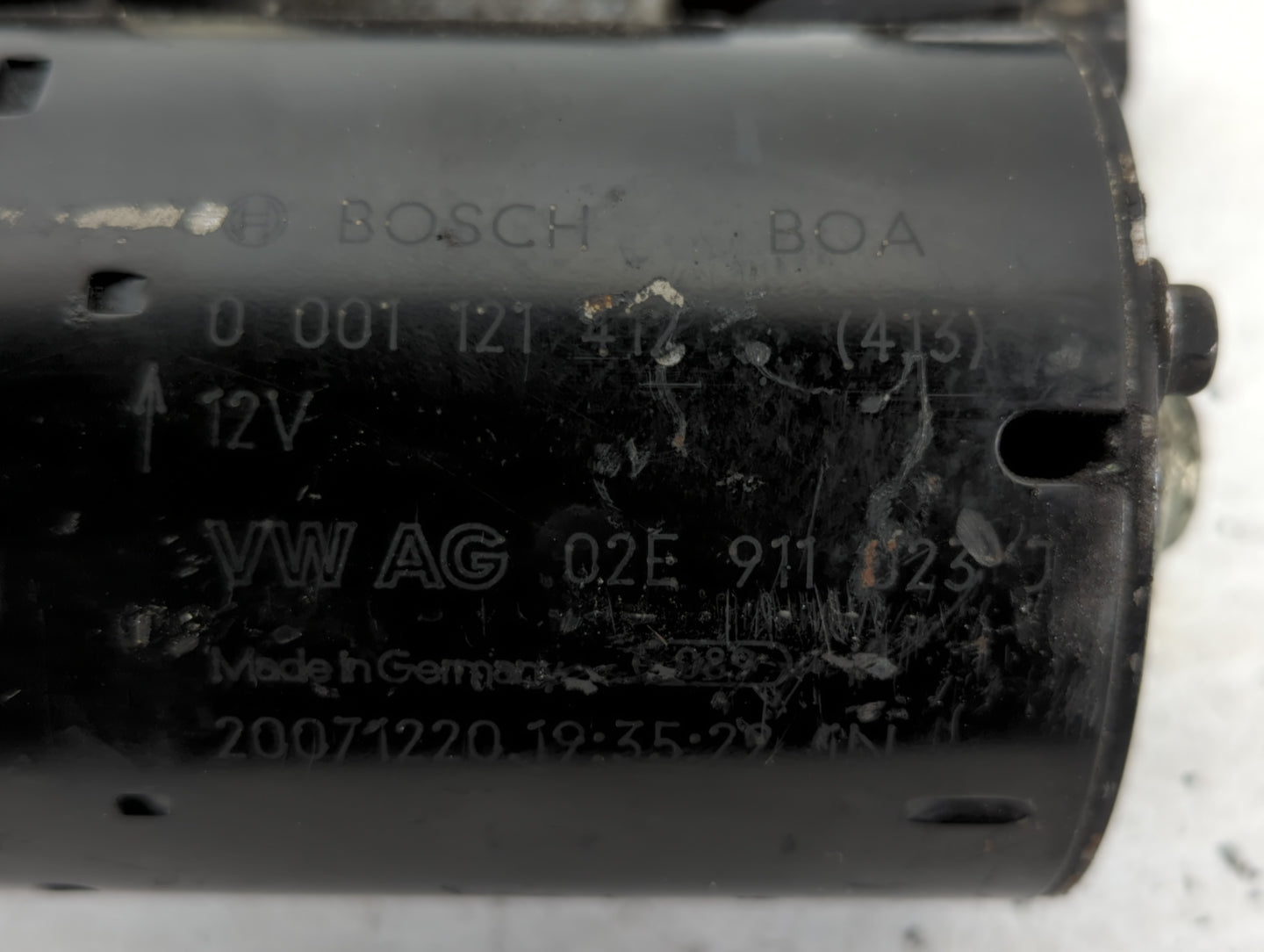 2008-2010 Audi Tt Car Starter Motor Solenoid OEM P/N:0 001 121 412 Fits OEM Used Auto Parts - Oemusedautoparts1.com