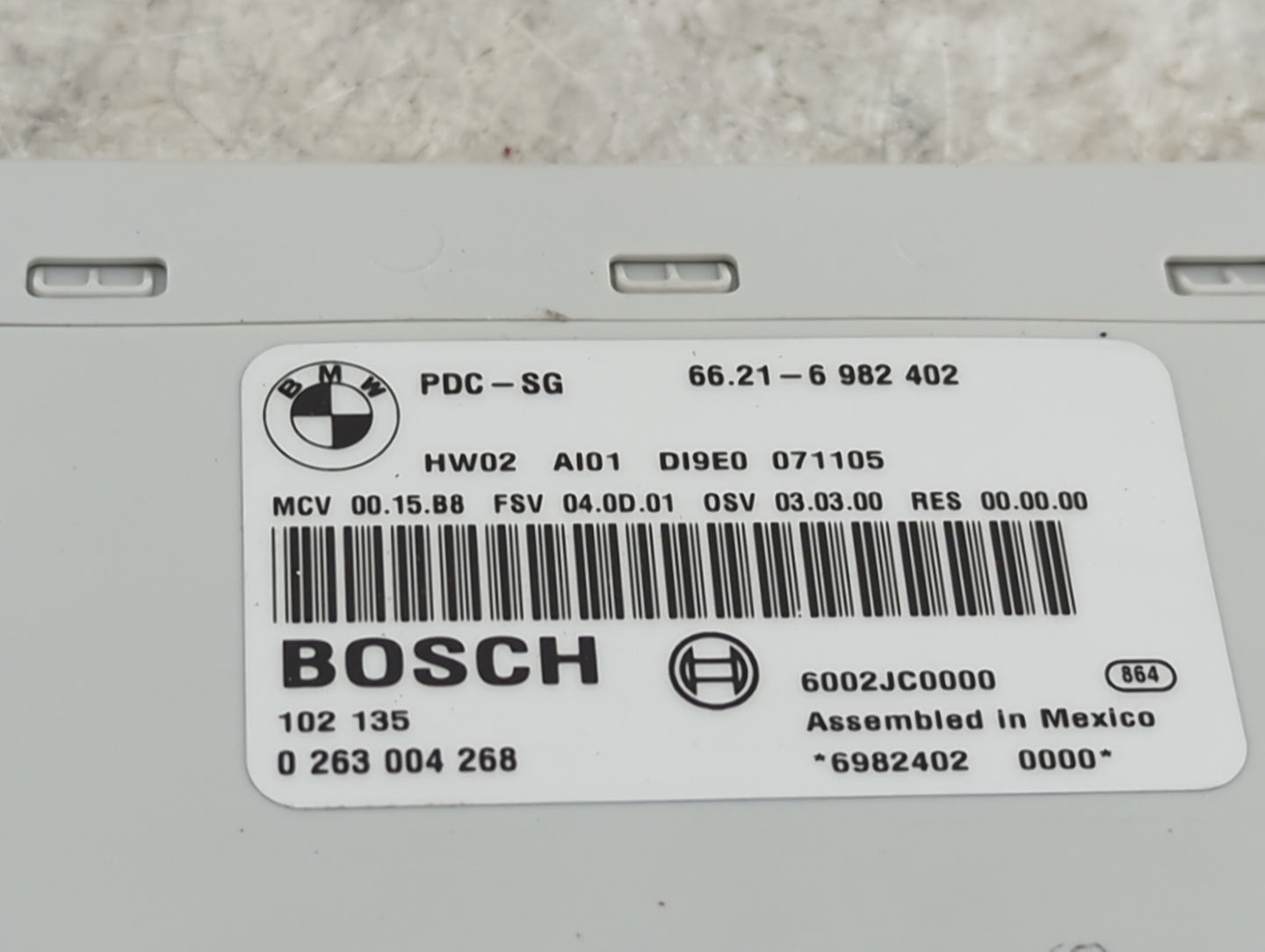 2008 Bmw 128i PCM Engine Control Computer ECU ECM PCU OEM P/N:66.21-6982402 0263004268, 102135, 6002JC0000 Fits OEM Used Aut
