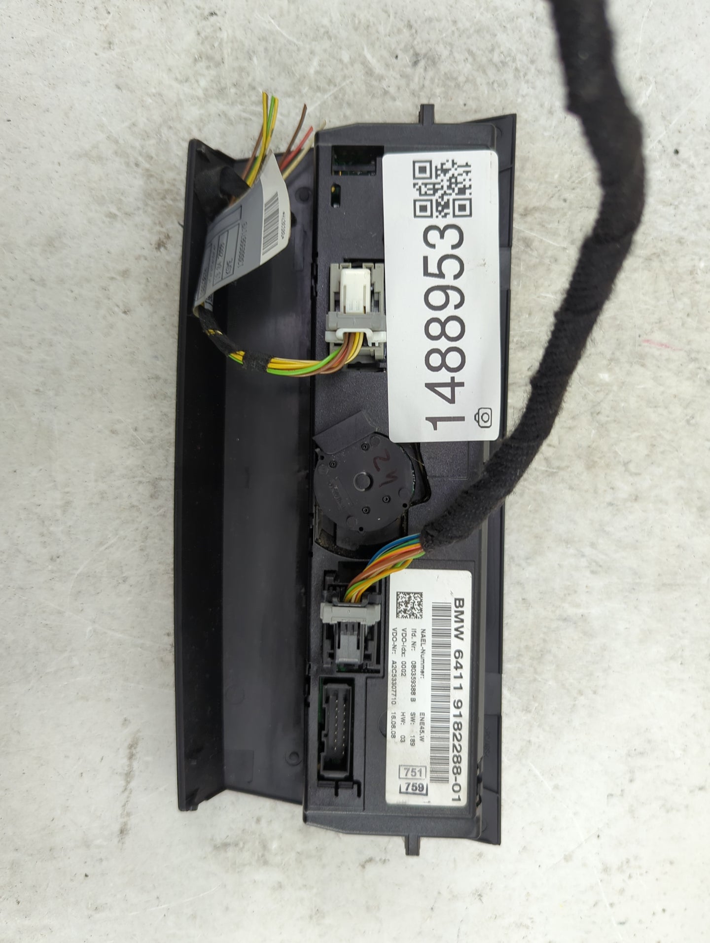 2007-2010 Bmw 328 Climate Control Module Temperature AC/Heater Replacement P/N:6411 9182288-01 A2C53307710 Fits OEM Used Aut
