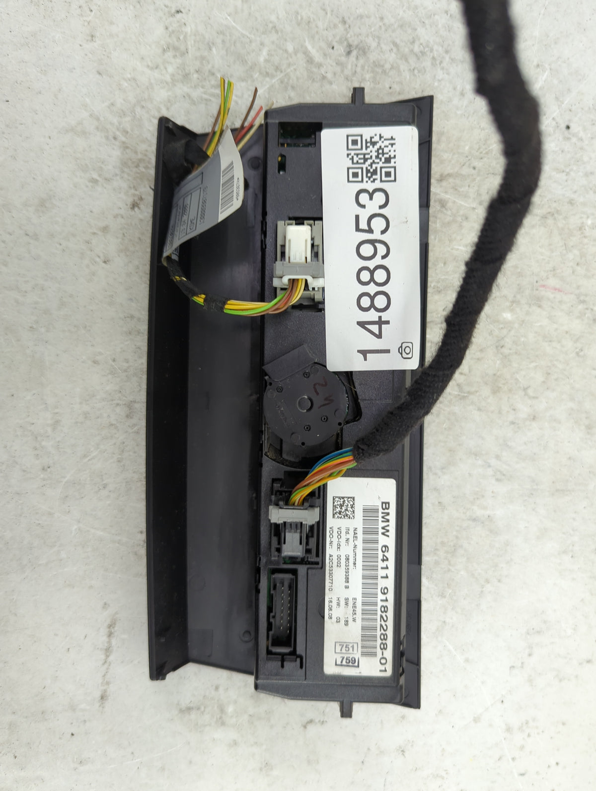 2007-2010 Bmw 328 Climate Control Module Temperature AC/Heater Replacement P/N:6411 9182288-01 A2C53307710 Fits OEM Used Aut